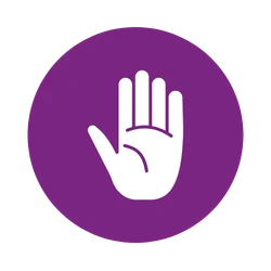 Pictogramme d’une main : stopper les micro-organismes