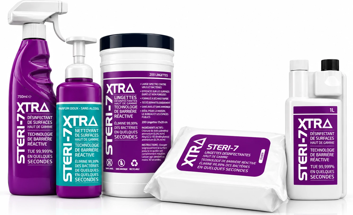 Gamme de désinfectants STERI-7 XTRA